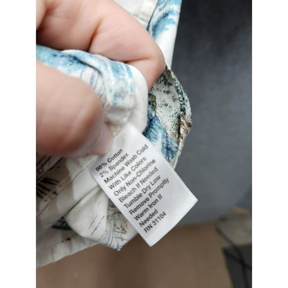 Saddlebred Mens Classic Fit Hawaiian Button-Down Shirt 2XLT Cotton/Spandex Blend - Picture 3 of 4